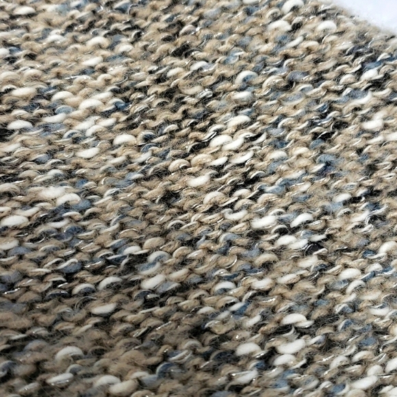 Chico's Cowl Neck Sweater Tan Metalic Size 1Petite - Picture 6 of 10